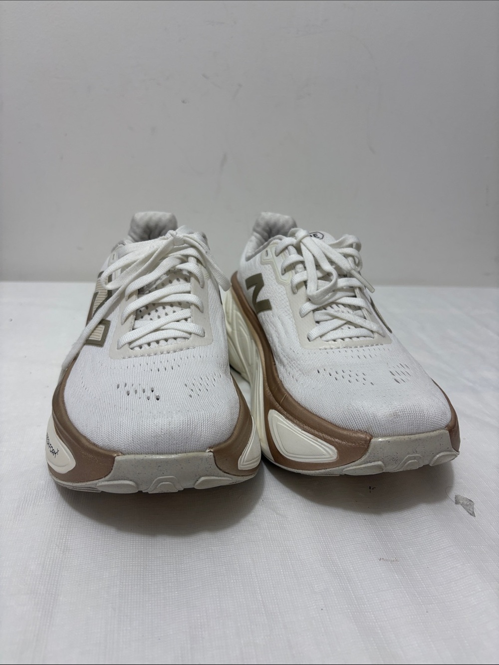 New Balance Women’s White and Tan Athletic Sneakers